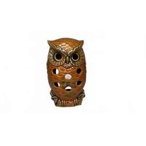 VTG 70s Ceramic Owl Candleholder Japan Tealight Lamp Retro Vintage Boho Eclectic